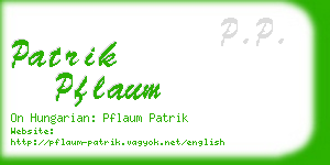 patrik pflaum business card